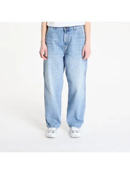 Джинси Carhartt WIP W Brandon Single Knee Pant висока посадка сині