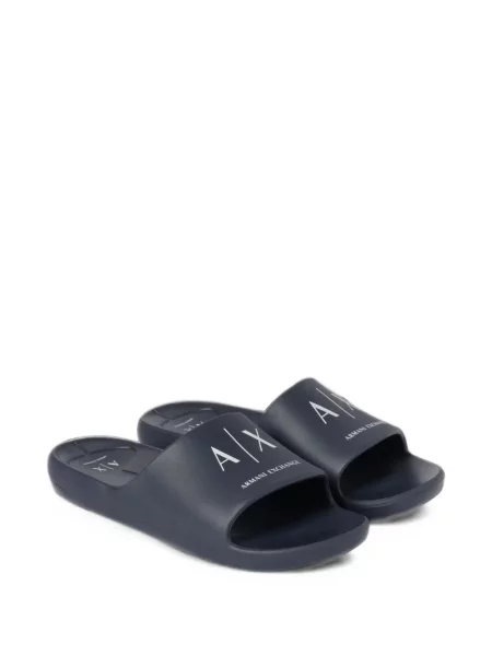Papuci Armani Exchange cu imagine albastru