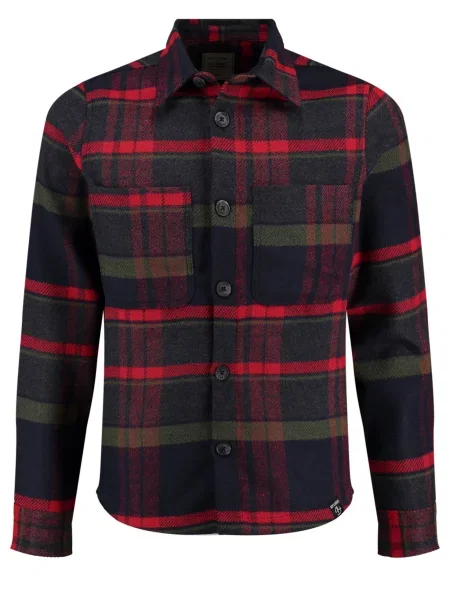 Key Largo Cămașă ZERMATT amestecat / roșu amestecat gri