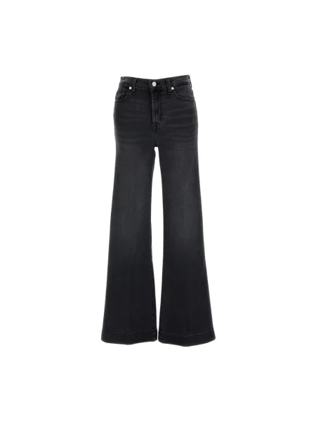 Szerokie jeansy 7 For All Mankind czarne