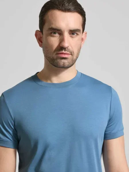 T-shirt z okrągłym dekoltem Ragman niebieska