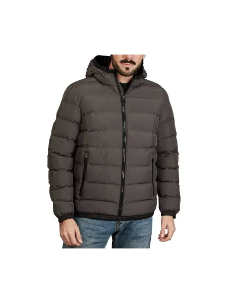 Jachetă cu glugă Geox cu glugă gri