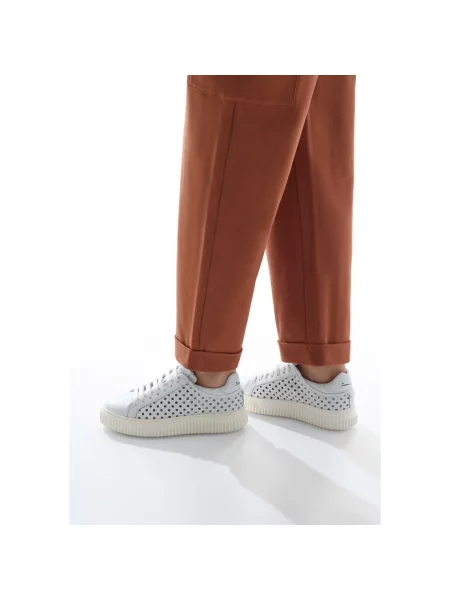 Sneakersy Voile Blanche skórzane białe