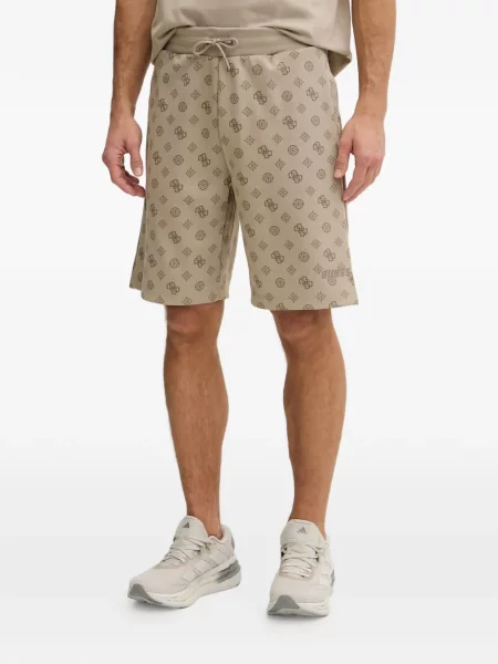 Pantaloni scurți Guess cu imagine cu cordon