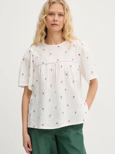 Weekend Max Mara halenka lněná BACINO bílá