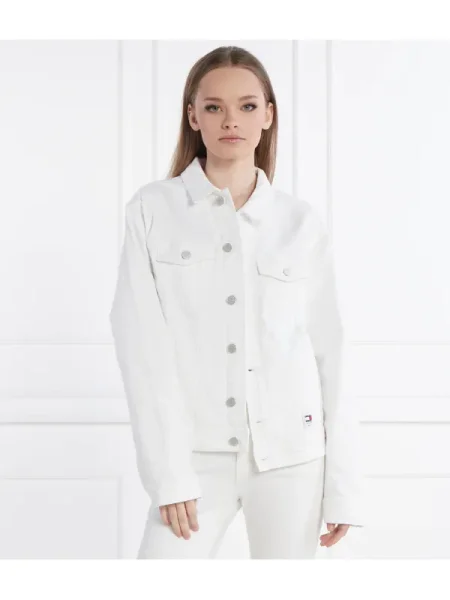Tommy Jeans Geacă de blug alb