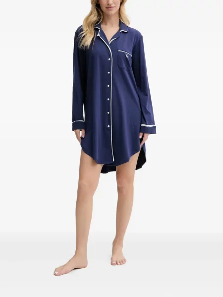 Tricou Polo Ralph Lauren cu decolteu rotund de mătase cu dungi alb