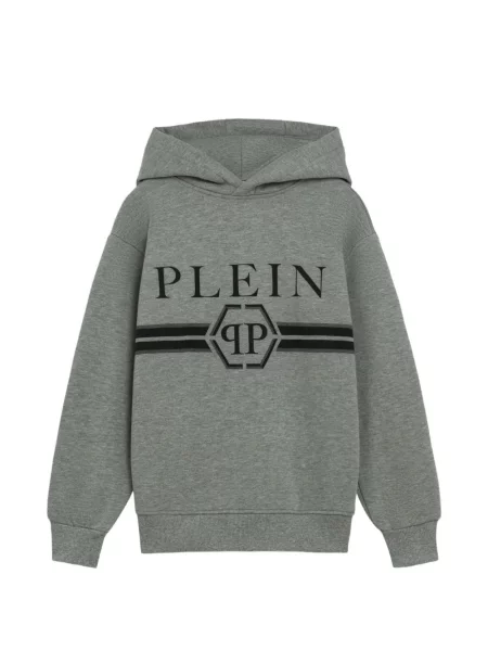 Bluza z kapturem dziecięca Philipp Plein szara