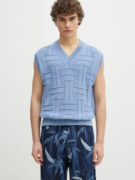 Brezrokavnik Kenzo Weave modra