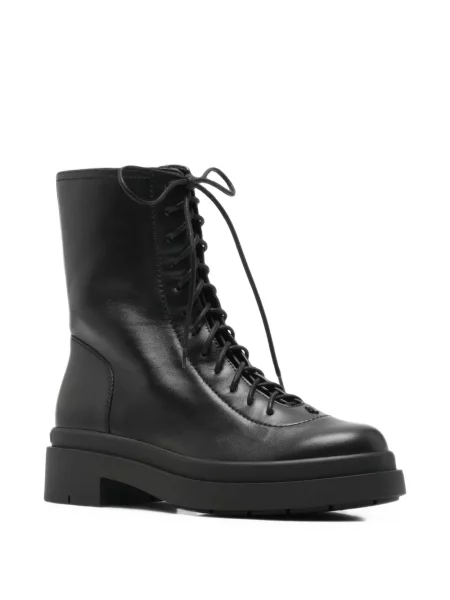 Кожени боти Jimmy Choo с връзки черно