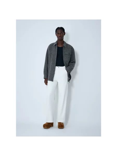 Kurtka Dries Van Noten w jodełkę szara