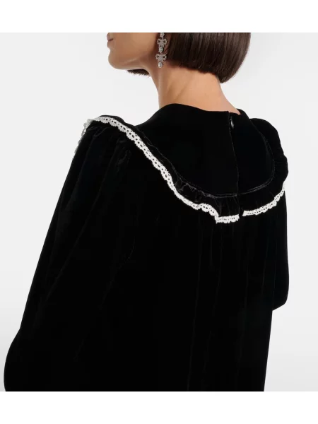 Rochie Ganni de catifea negru