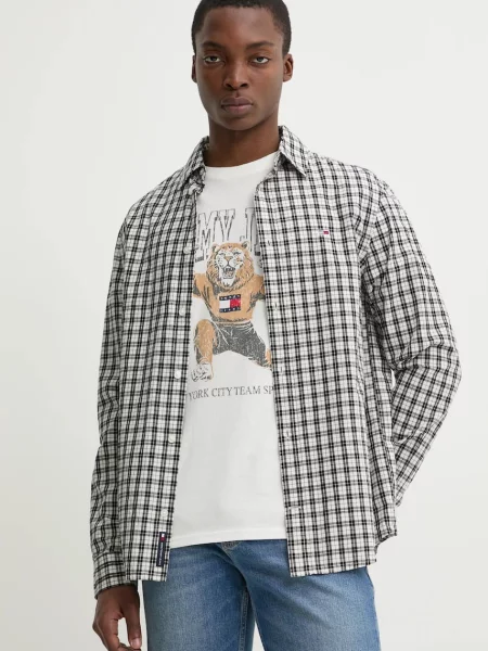 Srajca Tommy Jeans siva