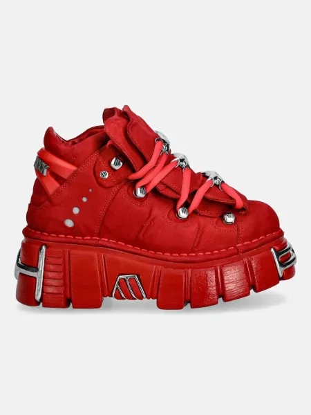 New Rock sneakersy zamszowe NOBUCK ROJO TOWER ROJO PALADIO czerwone