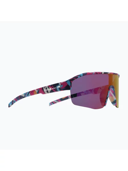 Слънчеви очила Red Bull SPECT Dundee matt blue-pink pattern/smoke pink-yellow mirror червено