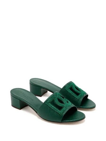 Papuci tip mules Dolce & Gabbana verde