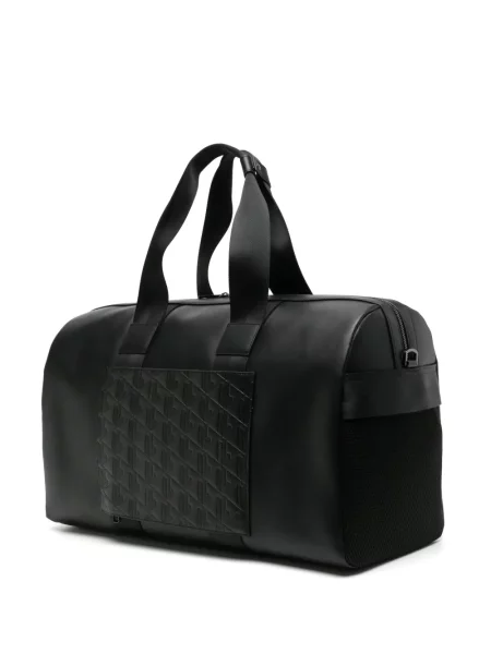 Geantă de călătorie Lacoste din piele negru