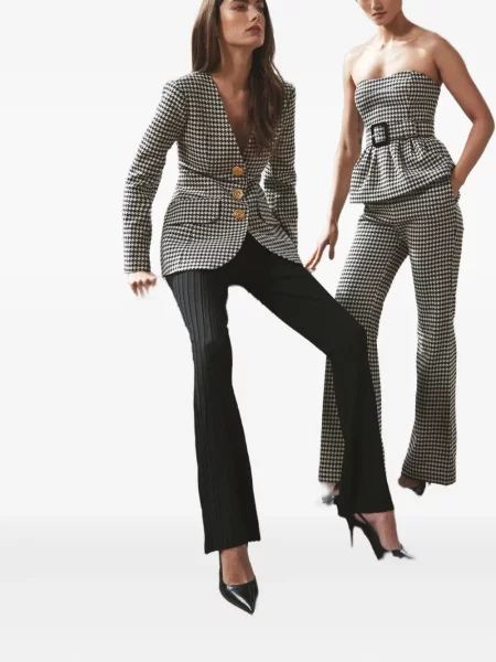 Παντελόνι Cara Cara houndstooth μαύρο