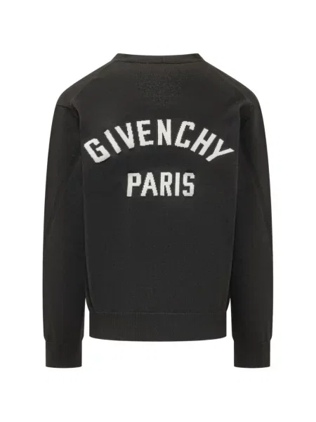 Жилетка Givenchy с V-образно деколте с автограф черно