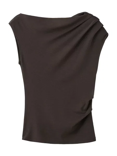 MANGO Tricou JULINE închis maro