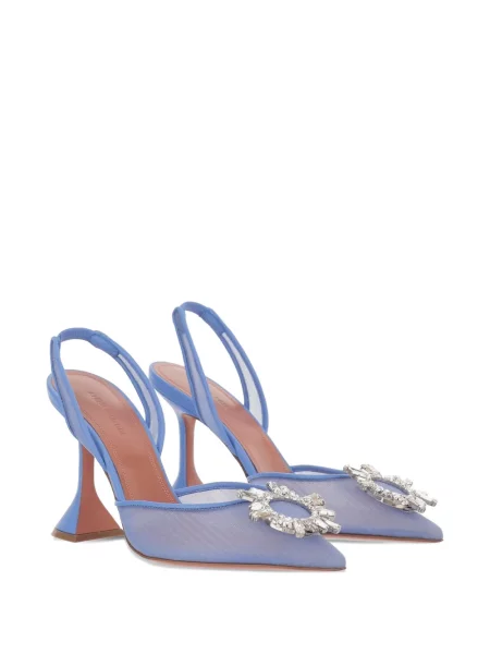 Pantofi cu toc Amina Muaddi albastru