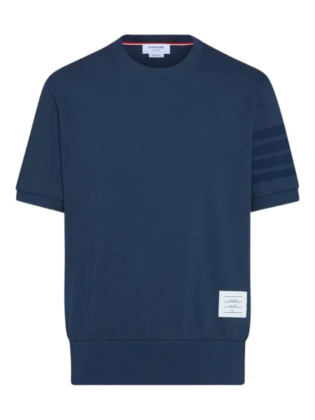 Tricou Thom Browne cu decolteu rotund albastru