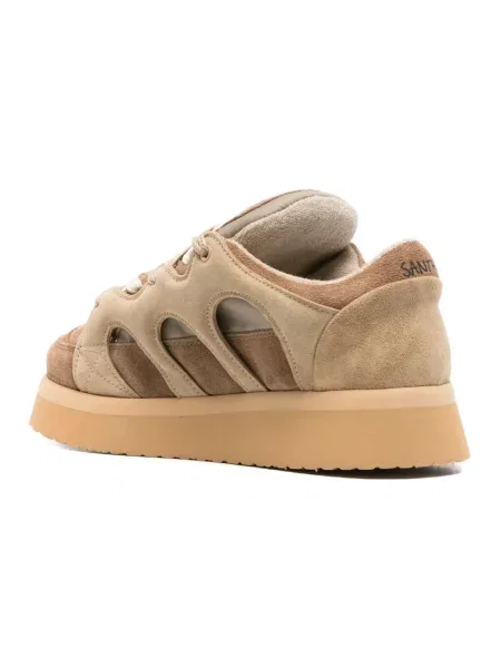 Sneakersy Santha na platformie brązowe
