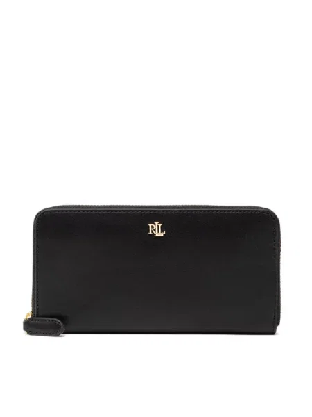 Portfel Lauren Ralph Lauren skórzany casual czarny