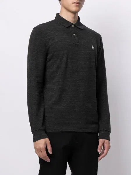 Siuvinėta polo marškinėliai Polo Ralph Lauren pilka