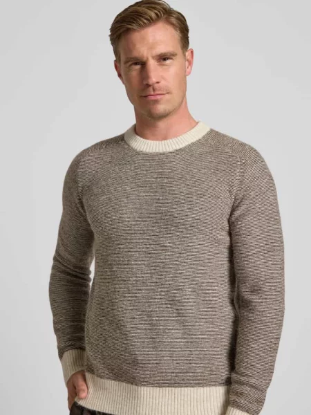 Sweter o kroju regular fit z dzianiny z mieszanki wełny z alpaki i wełny model ‘RAI’ Selected Homme