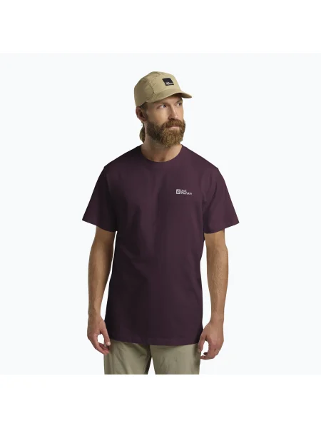 Tricou bărbați Jack Wolfskin Essential amaranth