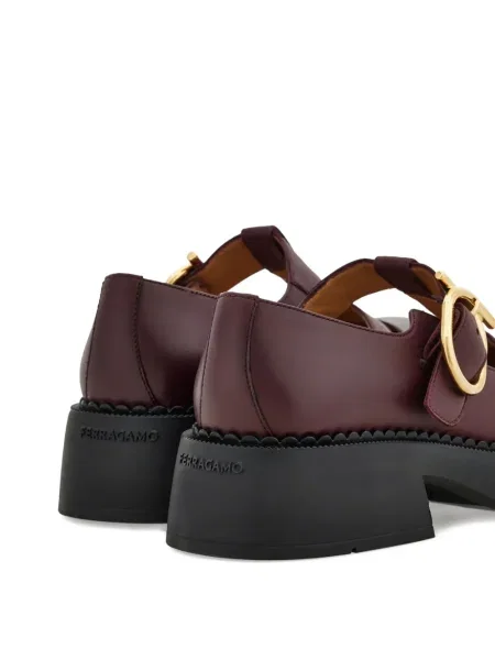 Pantofi loafer Ferragamo cu cataramă roșu