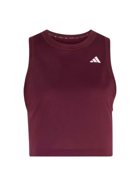 Sportovní top Adidas Performance hnědý