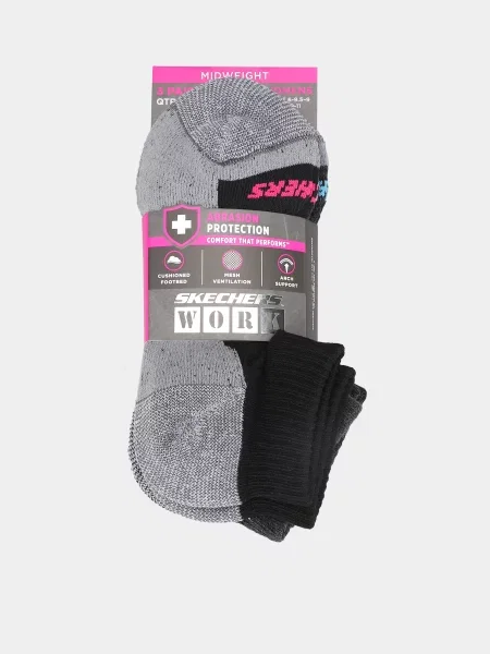 Skechers Набір шкарпеток Сірий/чорний чорні