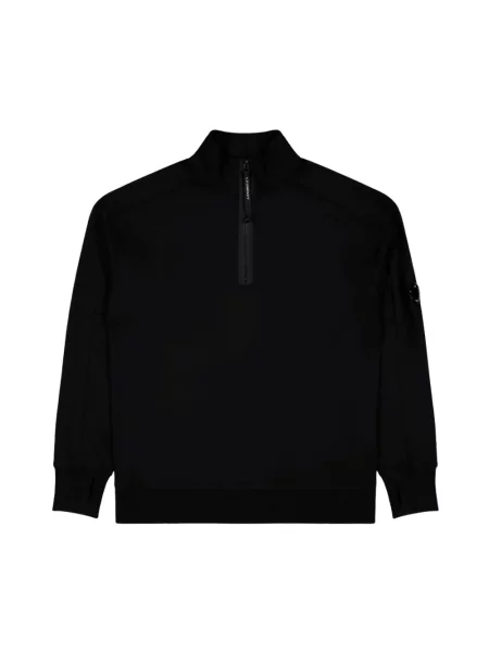 Lniana bluza z kapturem C.p. Company z kapturem czarna