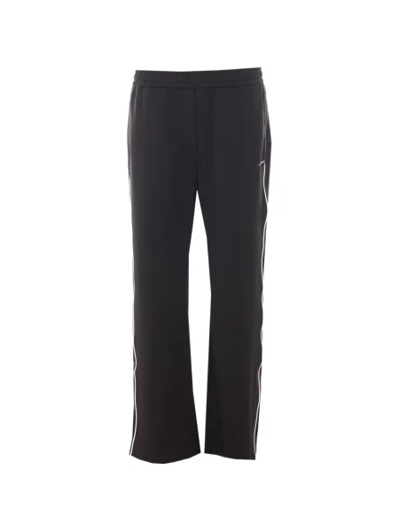 Pantaloni Represent cu broderie alergare negru