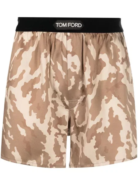 Boxeri Tom Ford cu model camuflaj maro