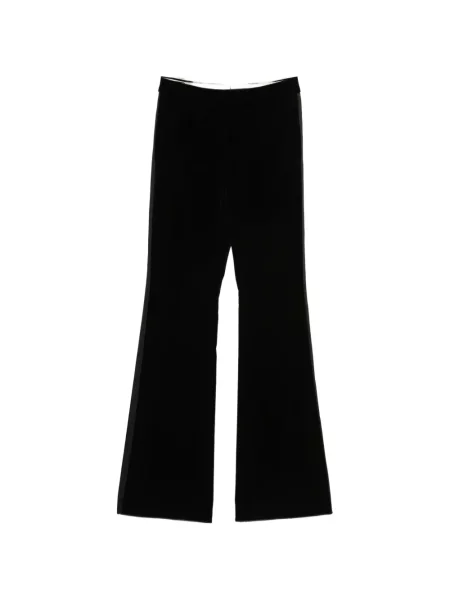 Pantaloni Max Mara de catifea cu dungi negru