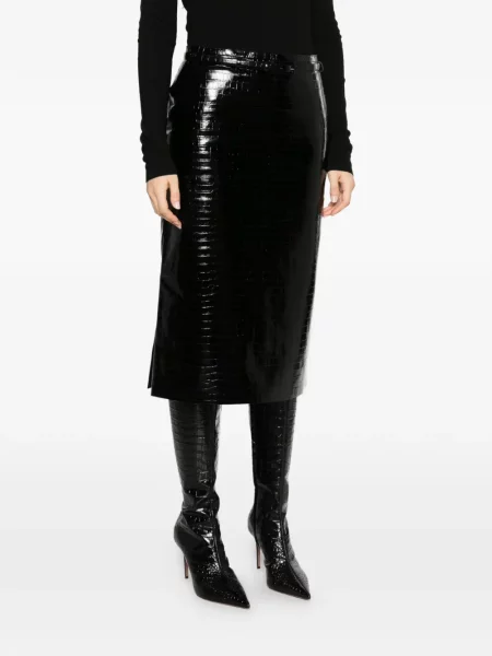 Cu centură fustă midi Tom Ford negru