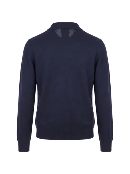 Lung tricou polo Drumohr albastru