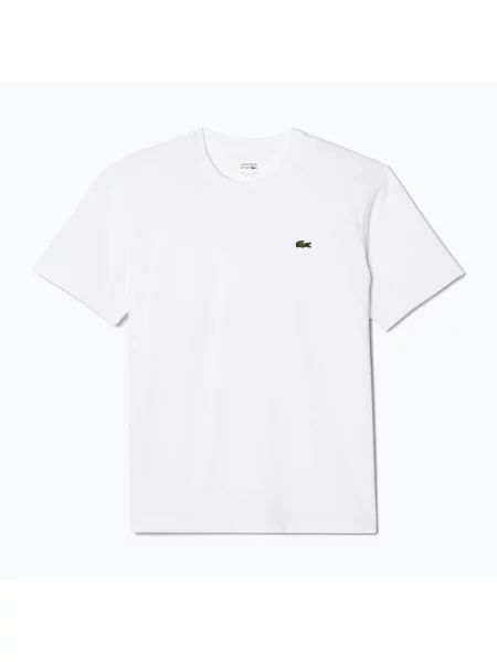 T-shirt o kroju regular fit z mieszanki bawełny Lacoste biała