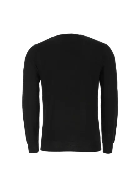 Sweter Paolo Pecora z dekoltem w serek czarny