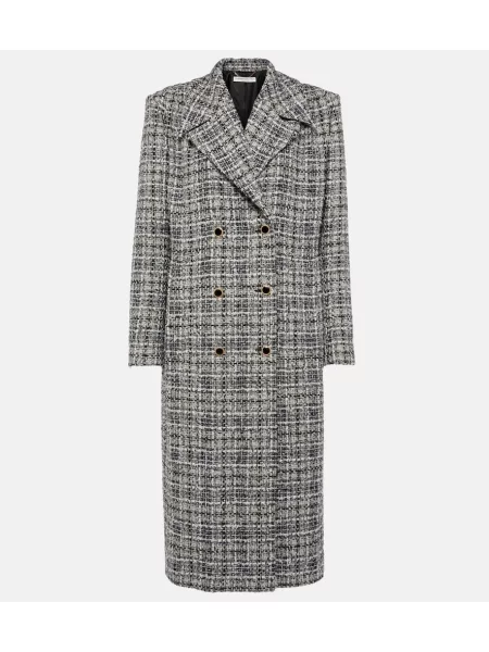 Palton Alessandra Rich din tweed alb