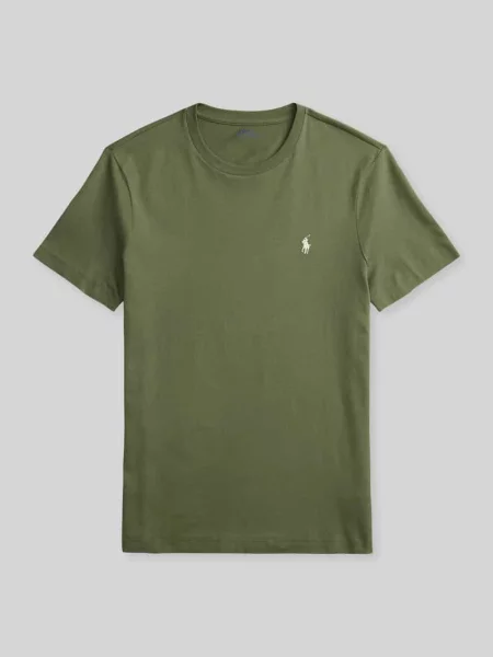 Polo Ralph Lauren Koszulki Mężczyzna L Logo Detail Crew Neck T-Shirt zielony