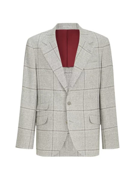 Sacou Brunello Cucinelli de lână gri