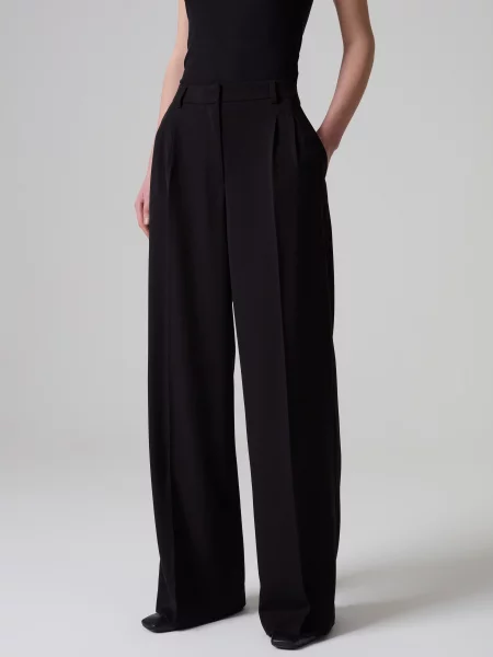 OVS Штани палаццо чорний