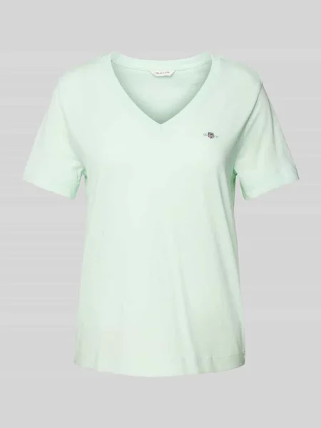 T-shirt z wyhaftowanym logo Gant