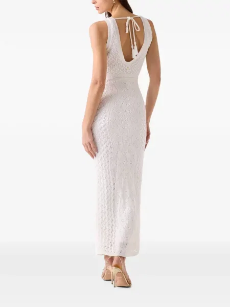 Lung rochie Guess tricotate alb