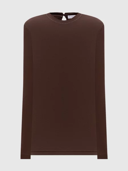 Лонгслив Brunello Cucinelli коричневый