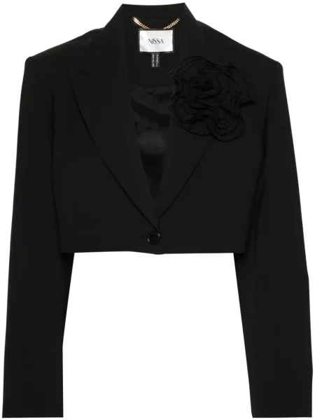 Sacou Nissa cu model floral negru